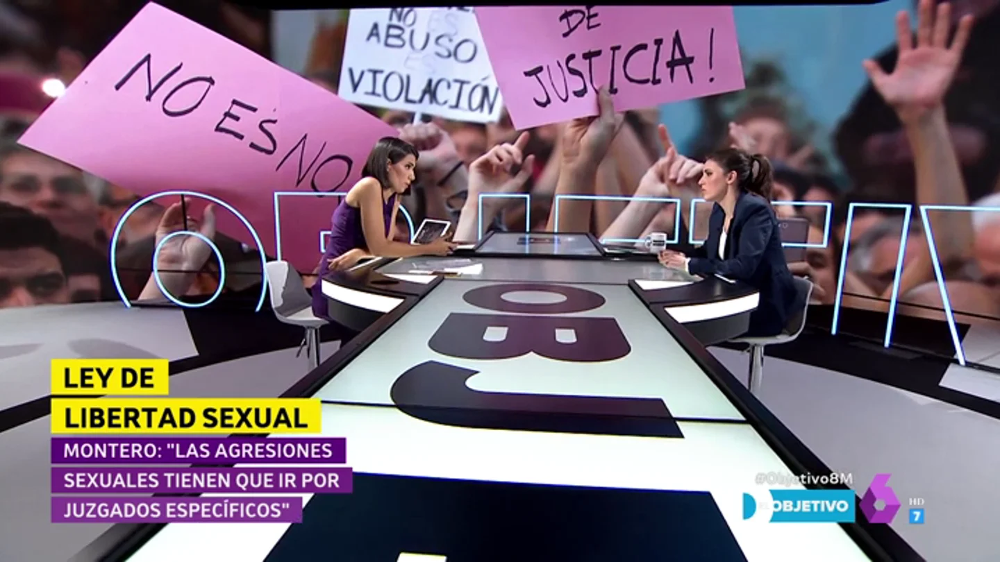 Irene Montero no aclara qué "juzgados específicos" llevarán los casos de violencia sexual: "Se concretará a lo largo de la tramitación" Irene Montero no aclara qué "juzgados específicos" llevarán los casos de violencia sexual: "Se concretará a lo largo de la tramitación"