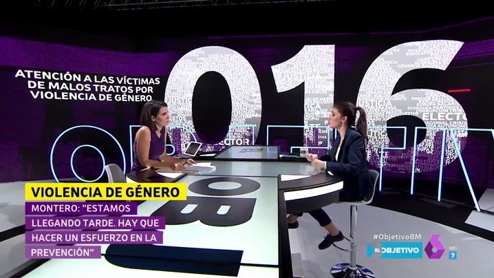 Irene Montero con Ana Pastor en El Objetivo Irene Montero con Ana Pastor en El Objetivo