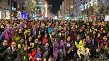 Imagen de mujeres en la manifestación de Madrid