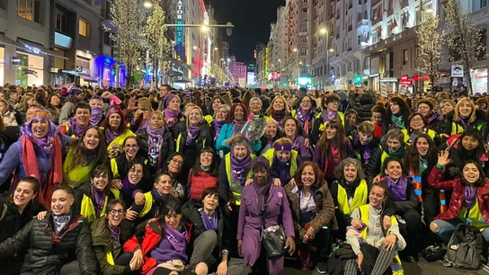 Imagen de mujeres en la manifestación de Madrid Imagen de mujeres en la manifestación de Madrid