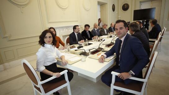 La presidenta de la Comunidad de Madrid, D&iacute;az Ayuso, y el vicepresidente, Ignacio Aguado