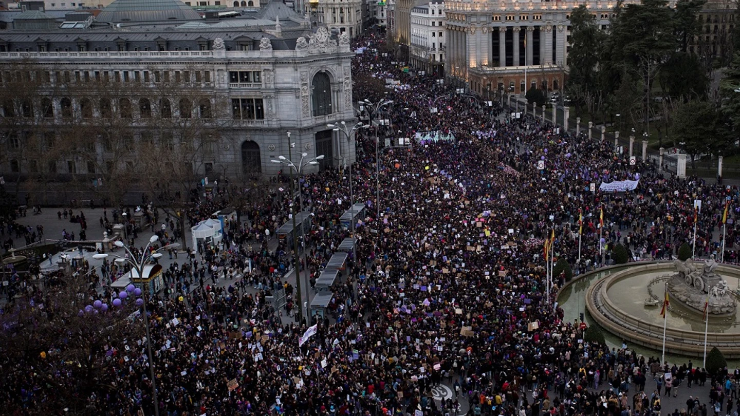 Imagen de la manifestación del 8M en Madrid Imagen de la manifestación del 8M en Madrid