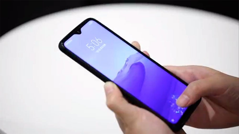 Lector de huellas de pantalla en un Redmi