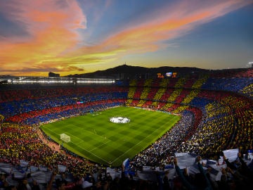 El Camp Nou en un encuentro de la Champions League El Camp Nou en un encuentro de la Champions League