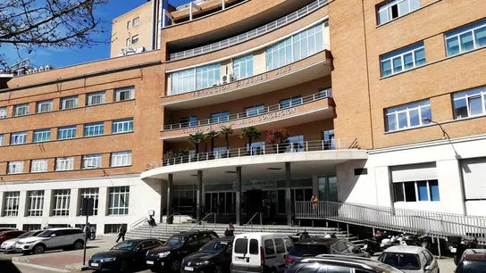 Vista de la entrada del Hospital de Fundación Jiménez Díaz, este miércoles en Madrid Vista de la entrada del Hospital de Fundación Jiménez Díaz, este miércoles en Madrid