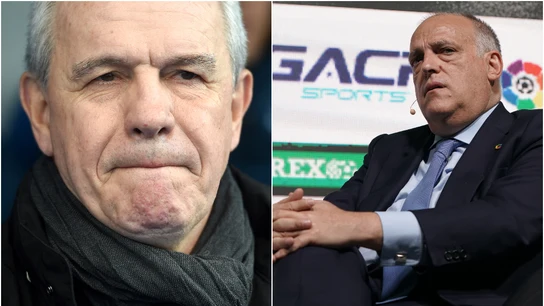 Javier Aguirre y Javier Tebas Javier Aguirre y Javier Tebas