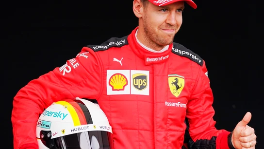 Sebastian Vettel Sebastian Vettel de Ferrari, antes del Gran Premio de Australia de Fórmula 1 2020 en el Circuito Albert Park en Melbourne, Australia.