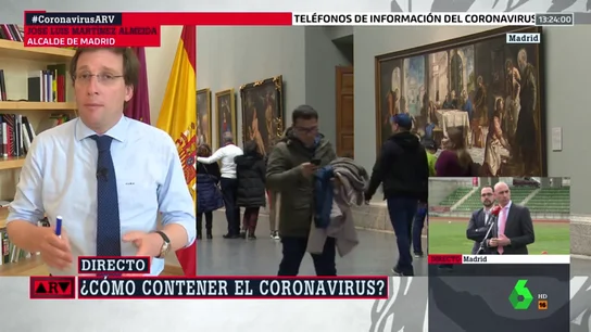 Martínez-Almeida insta a los madrileños a "limitar al máximo los desplazamientos y las salidas del domicilio" por el coronavirus Martínez-Almeida insta a los madrileños a "limitar al máximo los desplazamientos y las salidas del domicilio" por el coronavirus