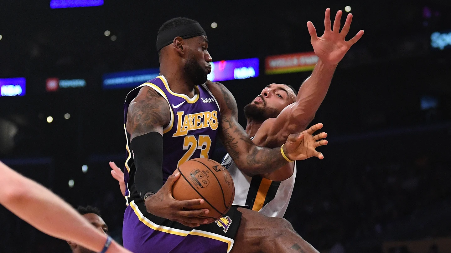 LeBron James y Rudy Gobert LeBron James y Rudy Gobert