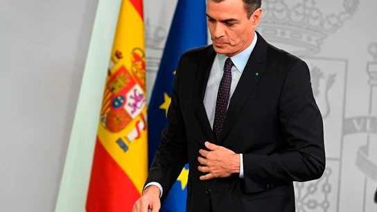 Pedro Sánchez, en rueda de prensa desde Moncloa Pedro Sánchez, en rueda de prensa desde Moncloa