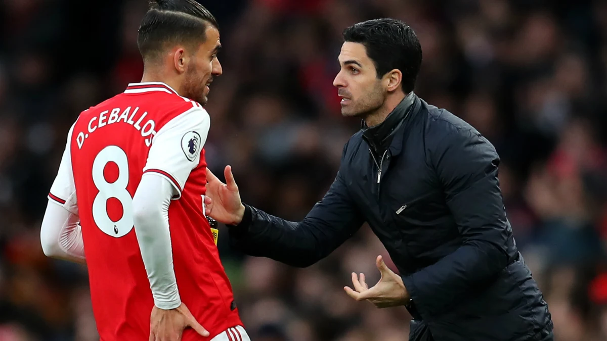 Mikel Arteta, con Dani Ceballos