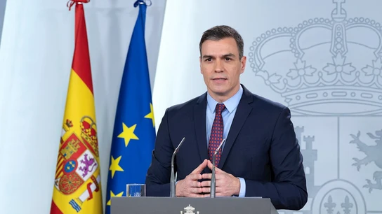 Rueda de prensa de Pedro Sánchez en Moncloa Rueda de prensa de Pedro Sánchez en Moncloa