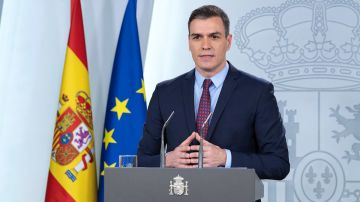 Rueda de prensa de Pedro Sánchez en Moncloa