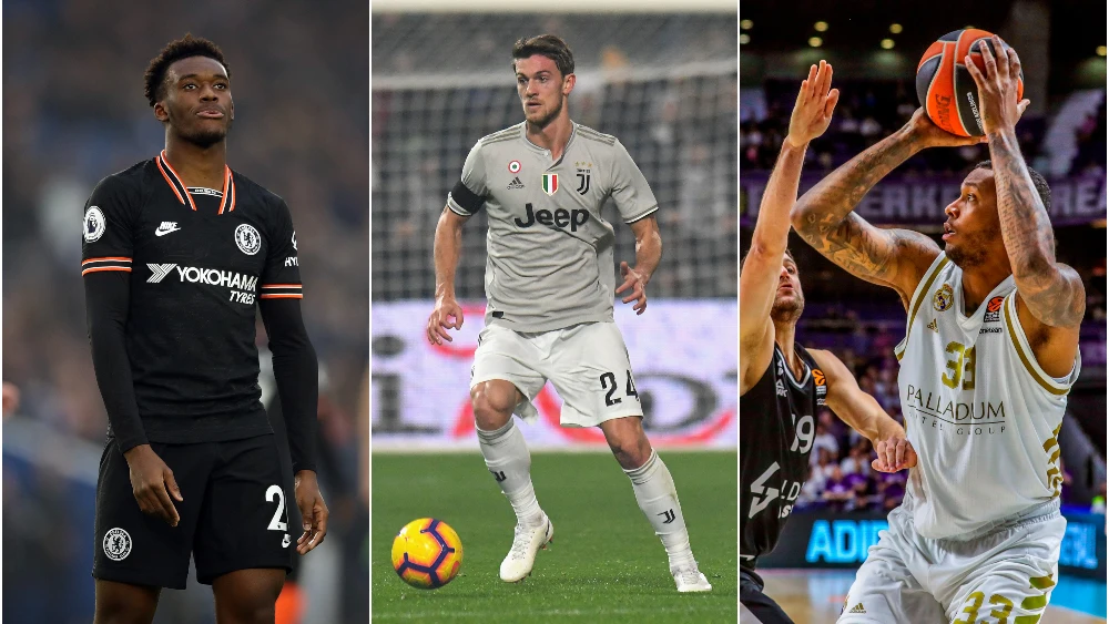 Hudson Odoi, Rugani y Thompkins Hudson Odoi, Rugani y Thompkins