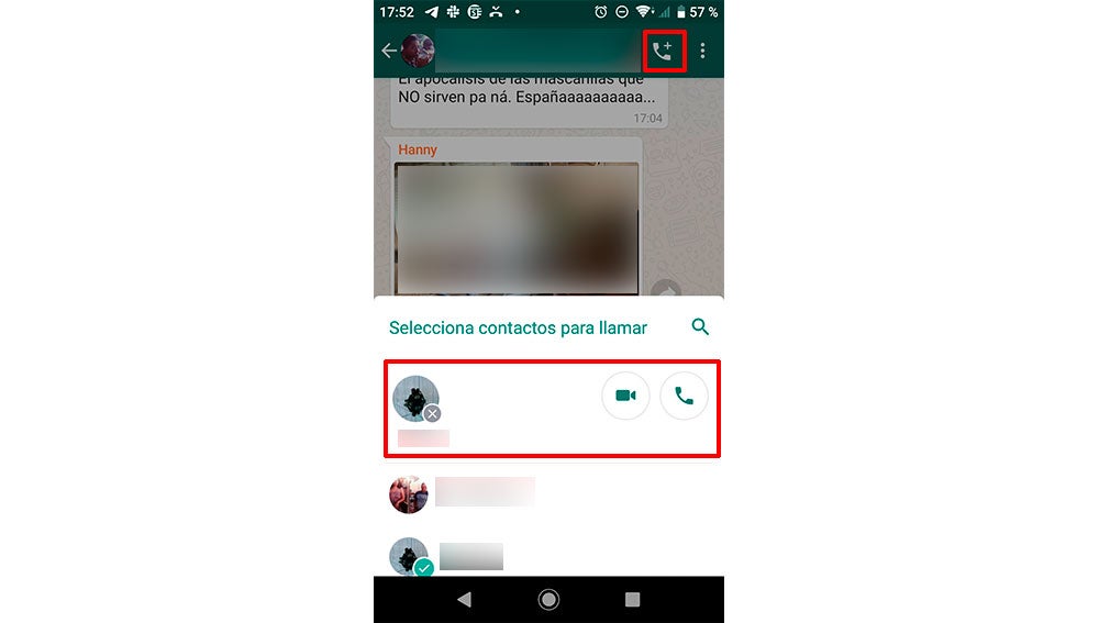 Llamada de WhatsApp