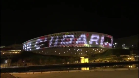 El mensaje de San Mamés para los sanitarios El mensaje de San Mamés para los sanitarios