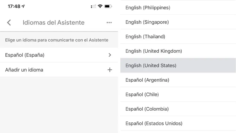 Añadir un segundo idioma a tu asistente de Google