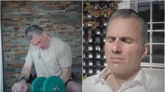 El vídeo de Ortega Smith durante su aislamiento El vídeo de Ortega Smith durante su aislamiento