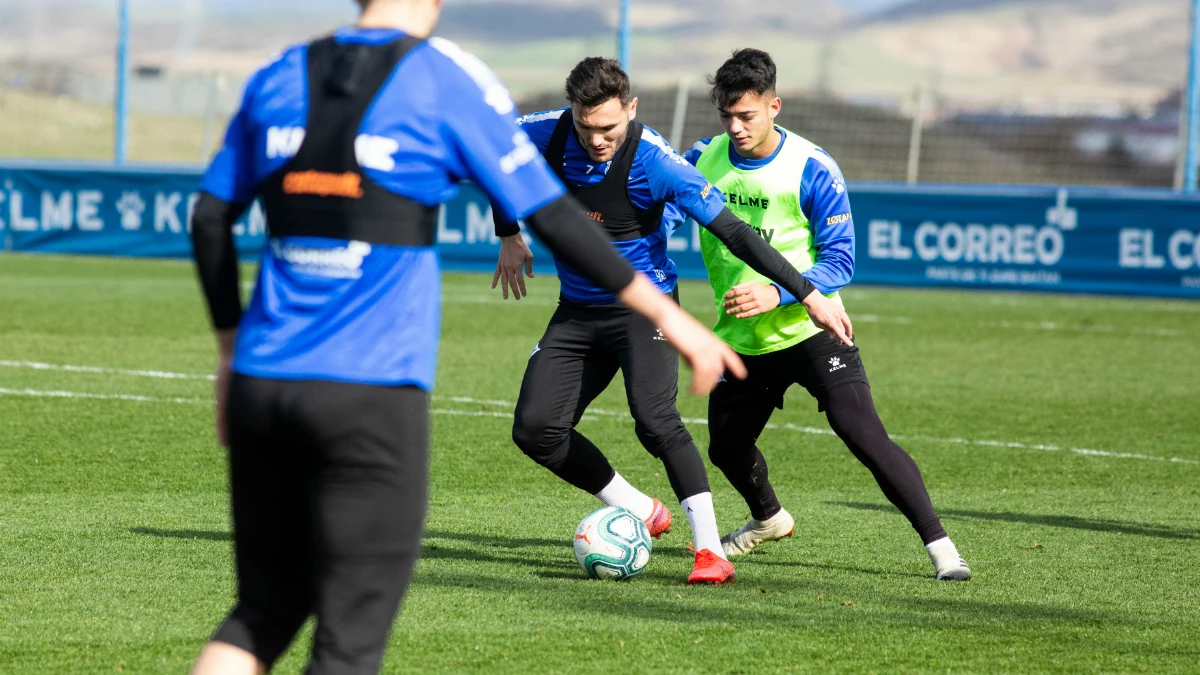 Lucas Pérez, en un entrenamiento