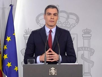 Pedro Sánchez en rueda de prensa Pedro Sánchez en rueda de prensa
