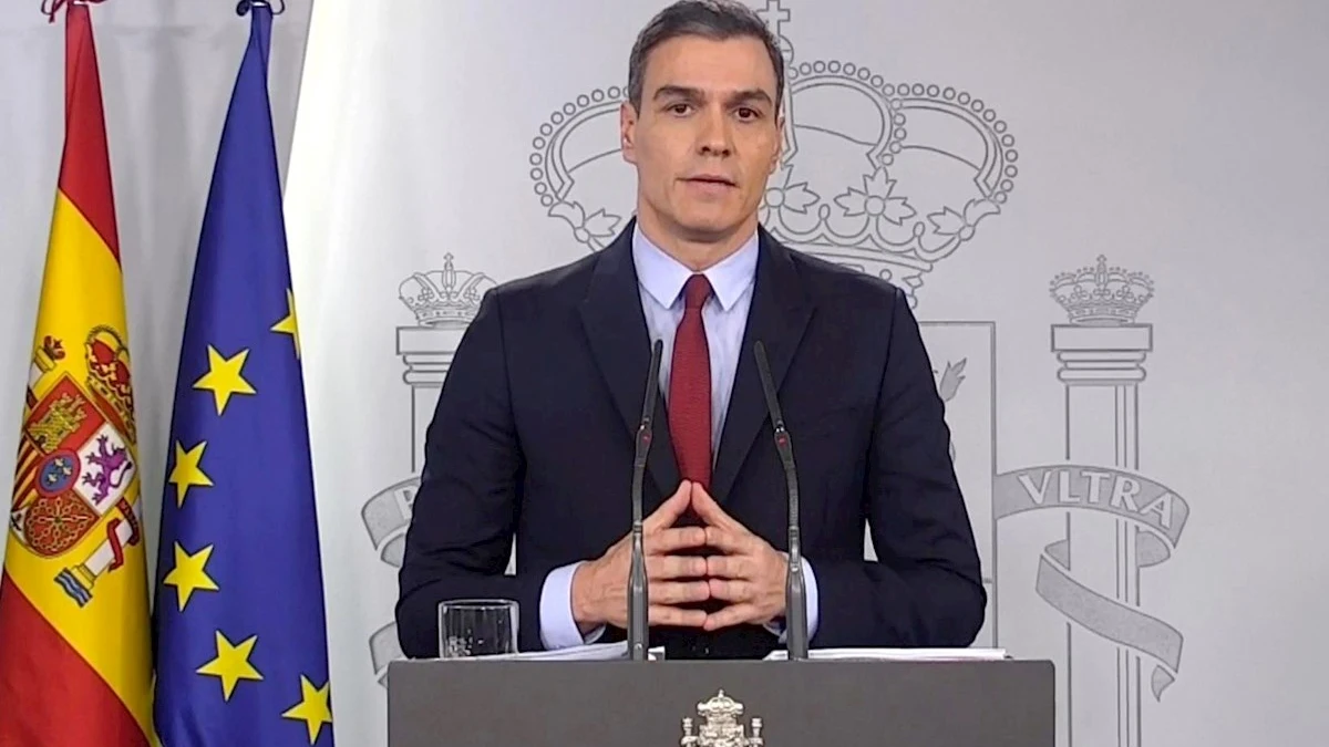 Pedro Sánchez en rueda de prensa