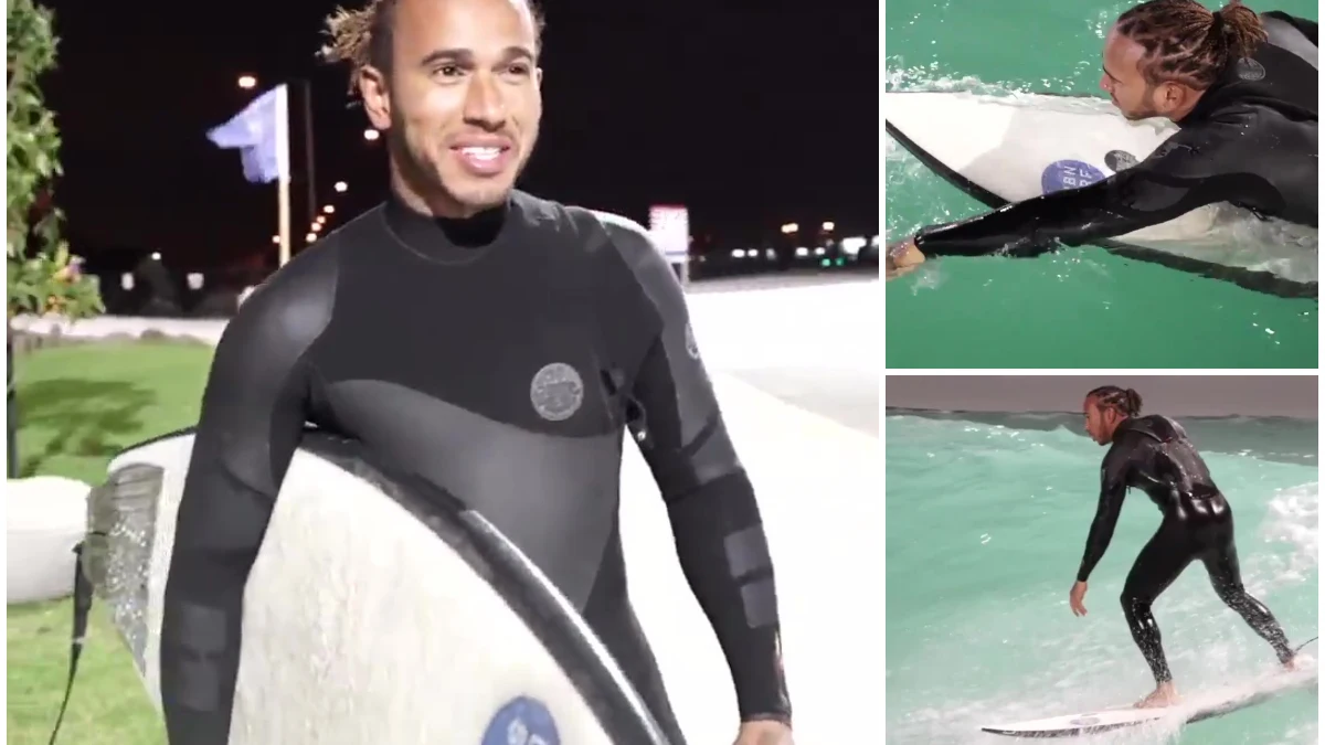 Lewis Hamilton, el surfista