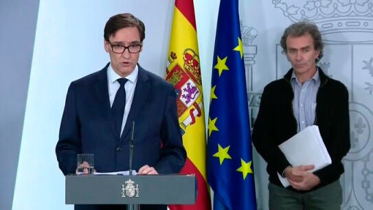Salvador Illa en la comparecencia de Ministros