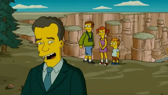 Tom Hanks, durante la película de Los Simpson Tom Hanks, durante la película de Los Simpson