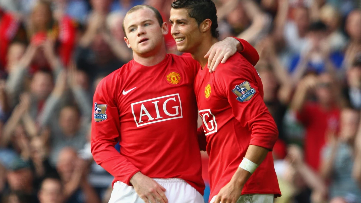 Wayne Rooney y Cristiano Ronaldo