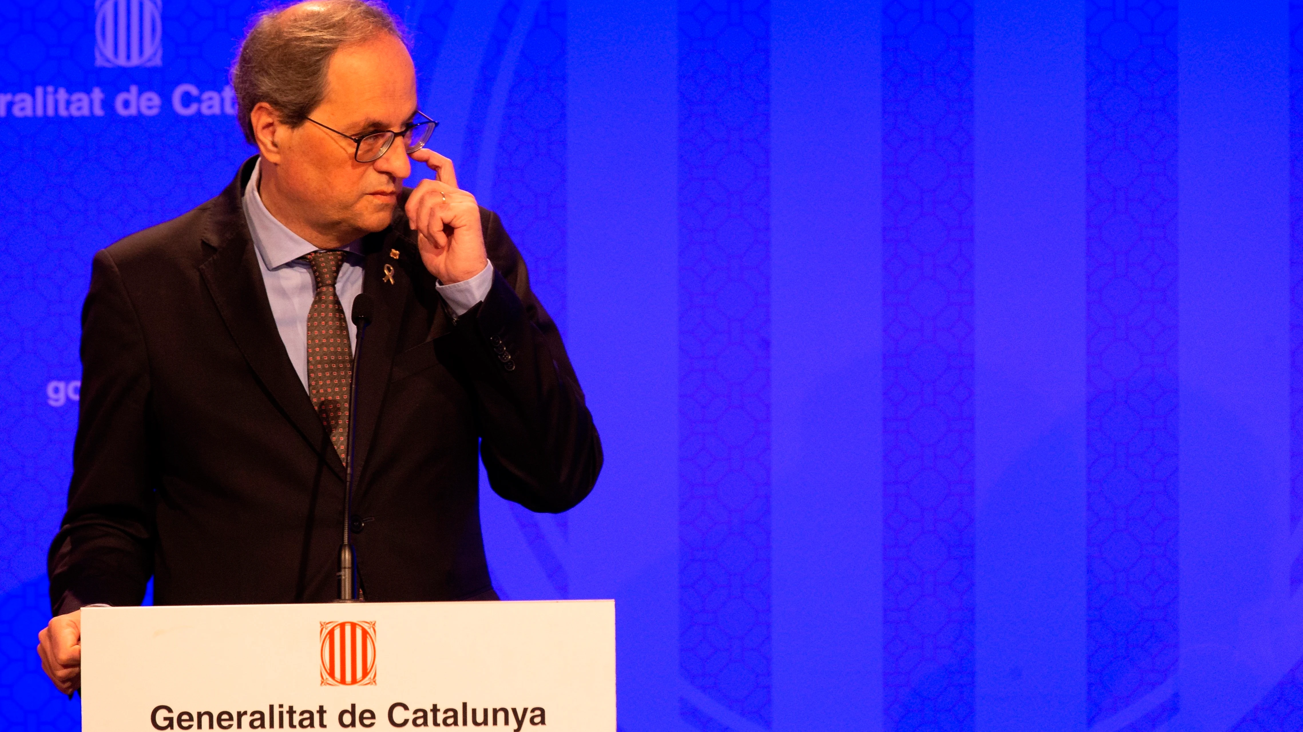 Comparaixença del president Quim Torra, i els consellers de Salut i Interior