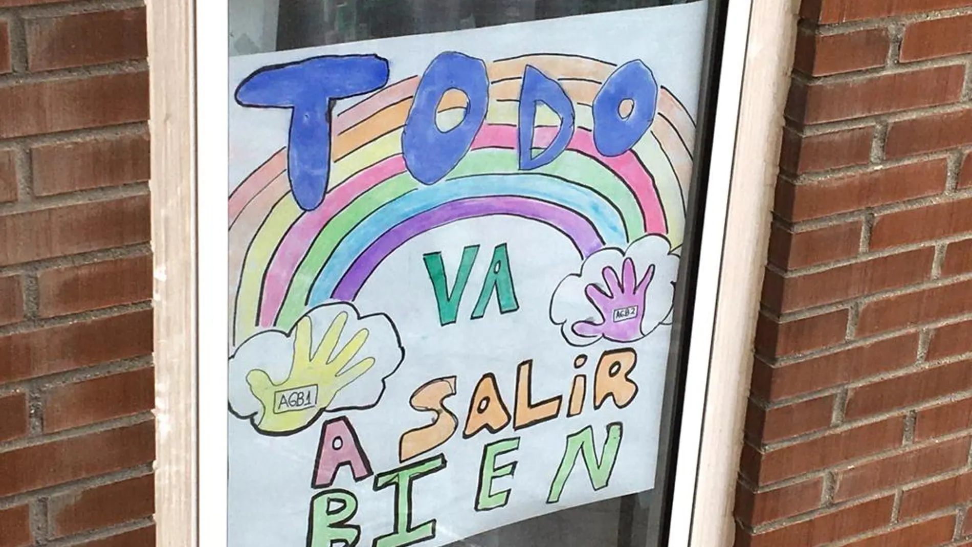 Los niños inundan con sus dibujos las ventanas de todo el país: 
