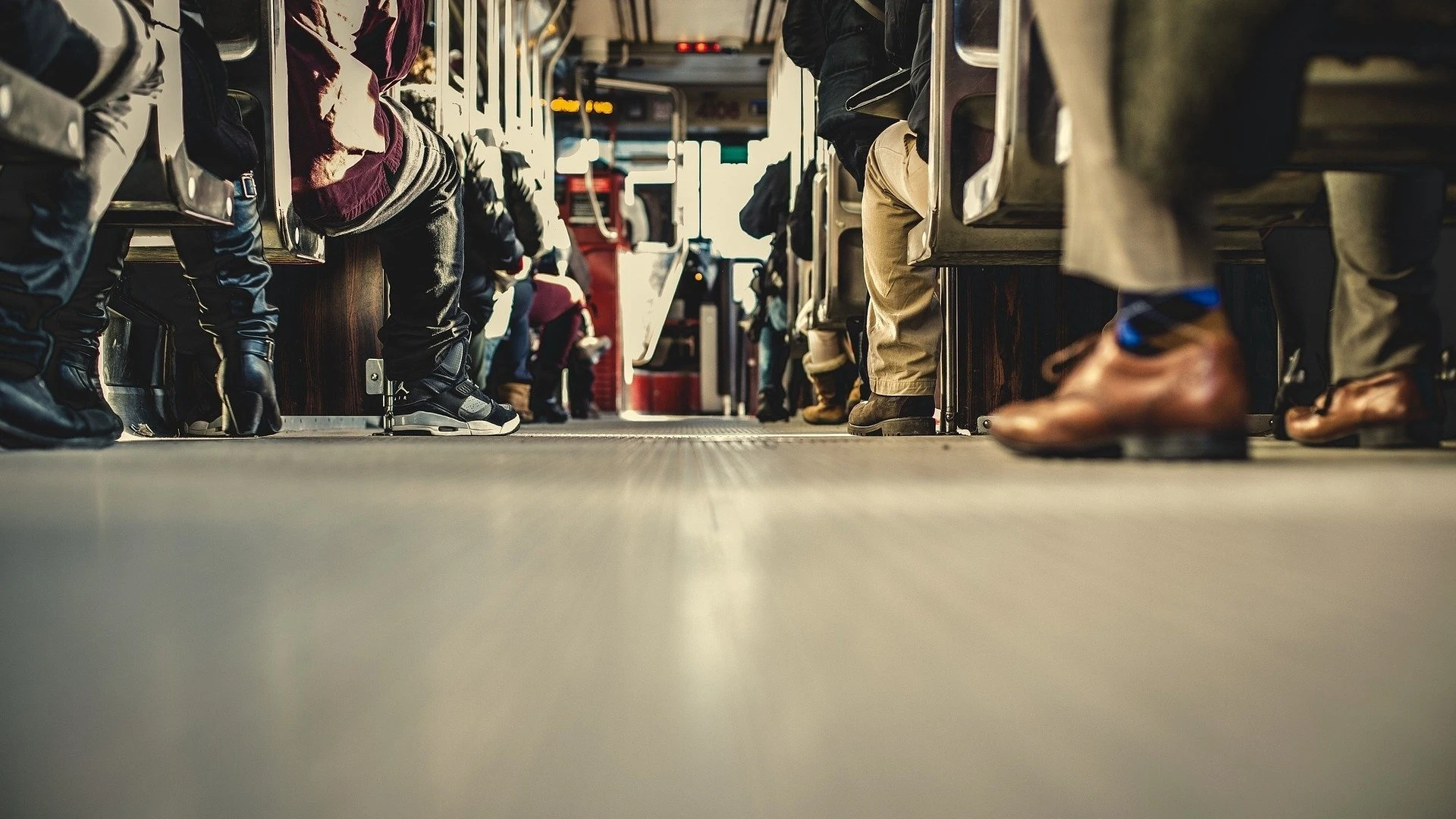 Pasajeros en un autobús