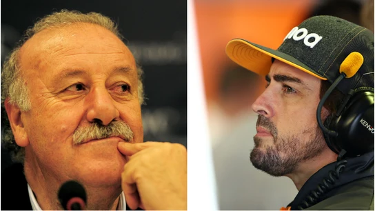 Vicente Del Bosque y Fernando Alonso Vicente Del Bosque y Fernando Alonso