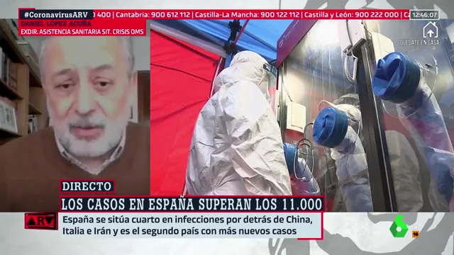 López Acuña, exdirector de Acción Sanitaria en Crisis de la OMS: "Hay que hacer todas las pruebas diagnósticas posibles" López Acuña, exdirector de Acción Sanitaria en Crisis de la OMS: "Hay que hacer todas las pruebas diagnósticas posibles"