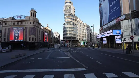 Estado que presenta la madrileña Plaza del Callao Estado que presenta la madrileña Plaza del Callao