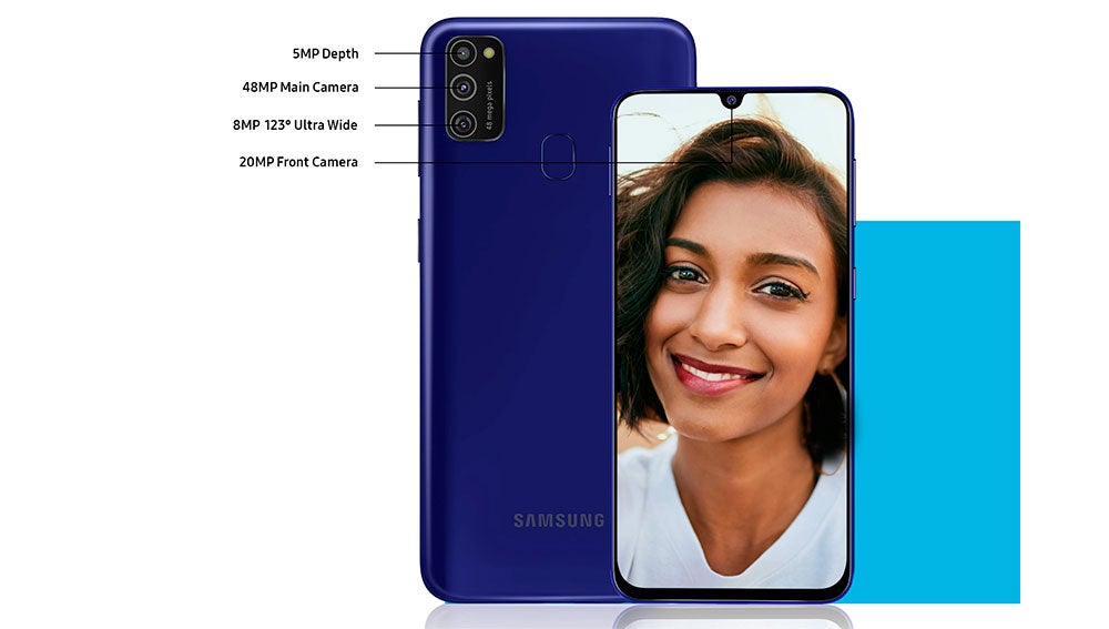 La triple cámara del Samsung Galaxy M21
