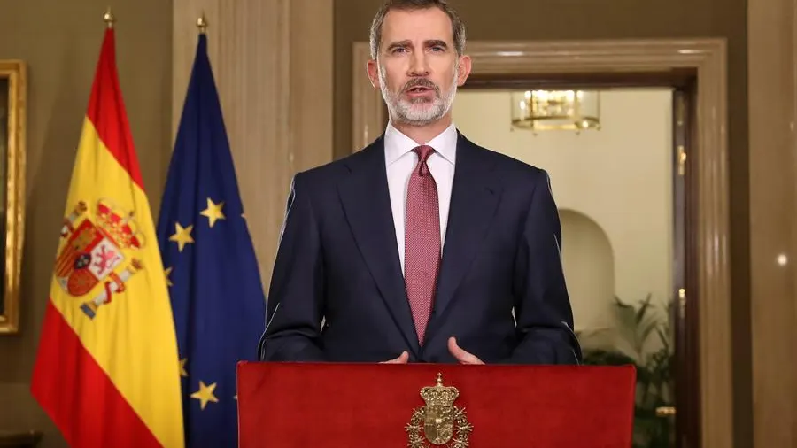El Rey durante su mensaje a la nación El Rey durante su mensaje a la nación