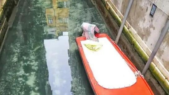 Un canal de Venecia con aguas cristalinas por la crisi del Coronavirus Un canal de Venecia con aguas cristalinas por la crisi del Coronavirus