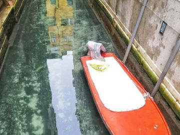 Un canal de Venecia con aguas cristalinas por la crisi del Coronavirus Un canal de Venecia con aguas cristalinas por la crisi del Coronavirus