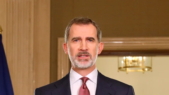 El rey Felipe VI durante su discurso por la crisis sanitaria del coronavirus El rey Felipe VI durante su discurso por la crisis sanitaria del coronavirus