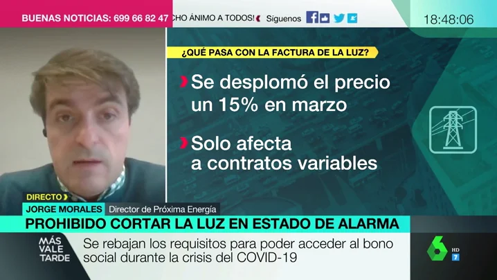 ¿Cómo ahorrar hasta el 15% en la factura de la luz durante el confinamiento?: Jorge Morales nos lo explica