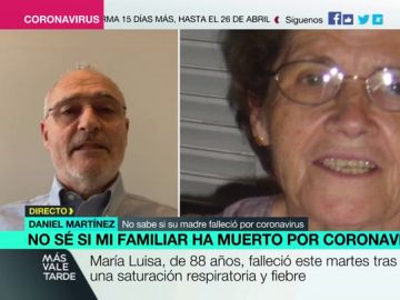 Daniel Martínez, un hombre que perdió a su madre en una residencia Daniel Martínez, un hombre que perdió a su madre en una residencia