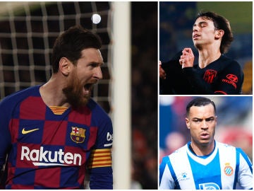 Messi, Joao Félix y Raúl de Tomás Messi, Joao Félix y Raúl de Tomás