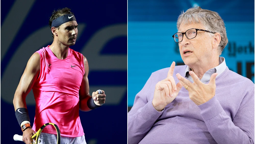 Rafa Nadal y Bill Gates