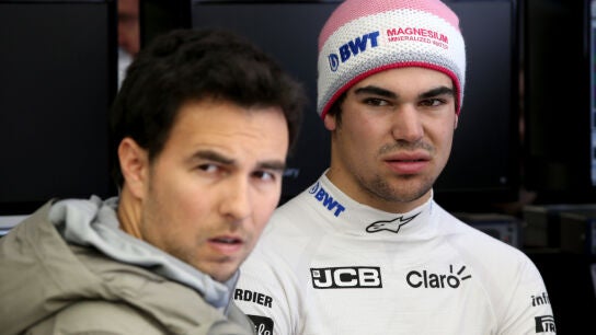 Sergio P&eacute;rez y Lance Stroll