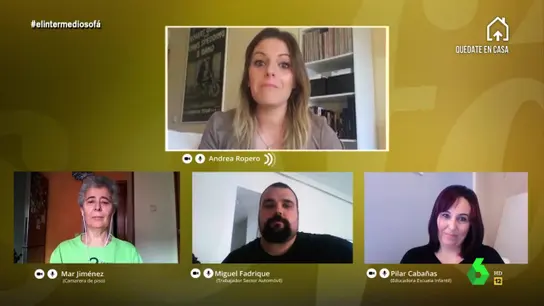 Andrea Ropero entrevista a tres trabajadores afectados por un ERTE. Andrea Ropero entrevista a tres trabajadores afectados por un ERTE.