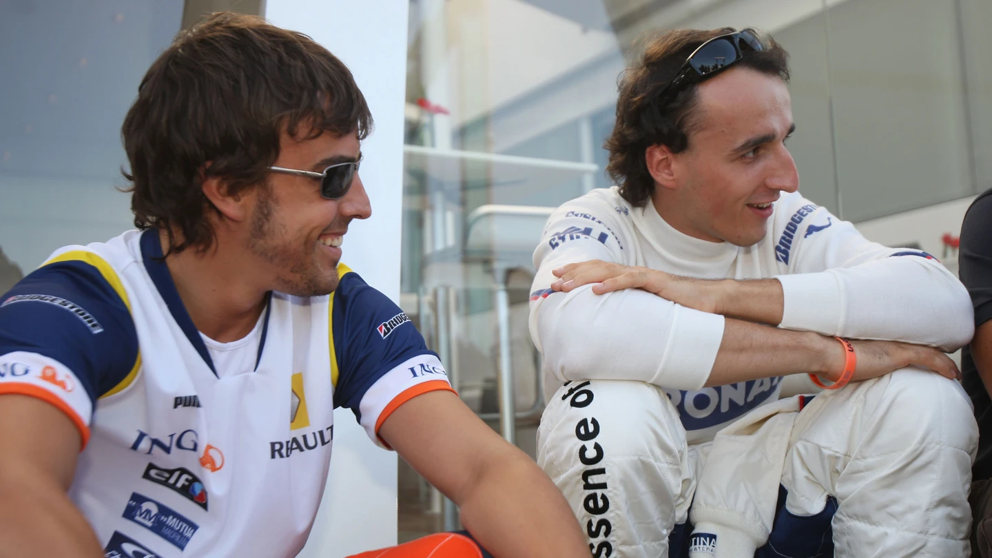 Fernando Alonso y Robert Kubica. Fernando Alonso y Robert Kubica.