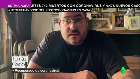 Tomás Cano se recupera en su casa tras pasar por dos UCI. Tomás Cano se recupera en su casa tras pasar por dos UCI.