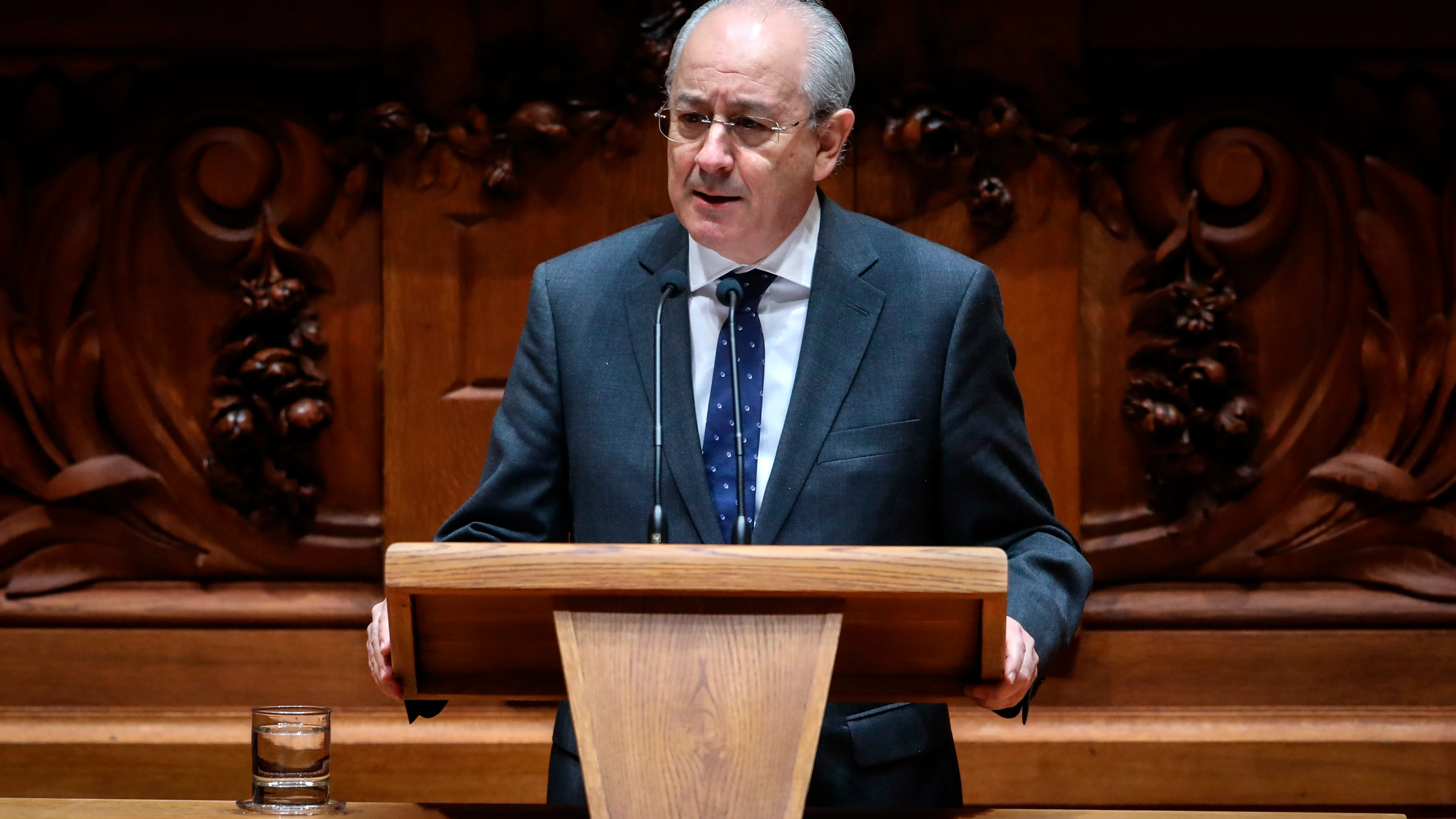 Rui Rio, durante un discurso en el Parlamento