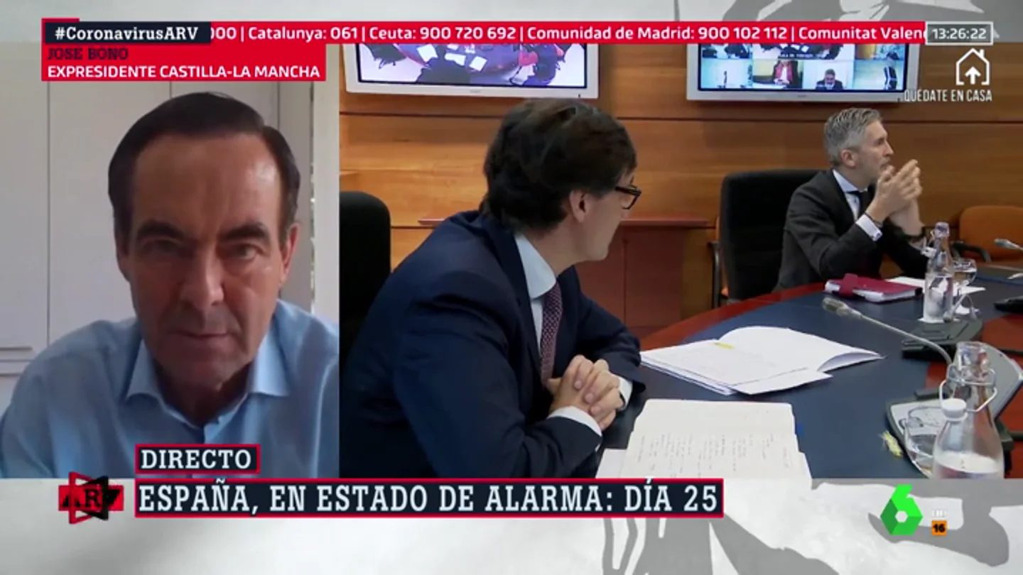 José Bono: "El PP no puede decir que el Gobierno tiene comportamientos letales, de ahí a acusarles de asesinato hay un paso" José Bono: "El PP no puede decir que el Gobierno tiene comportamientos letales, de ahí a acusarles de asesinato hay un paso"